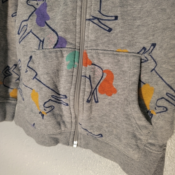 Cat and Jack unicorn zip Sweat shirt - Picture 6 of 7
